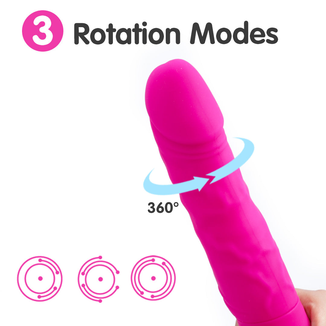 KING-2 Vibrating & Rotating Dildos 9-Inch