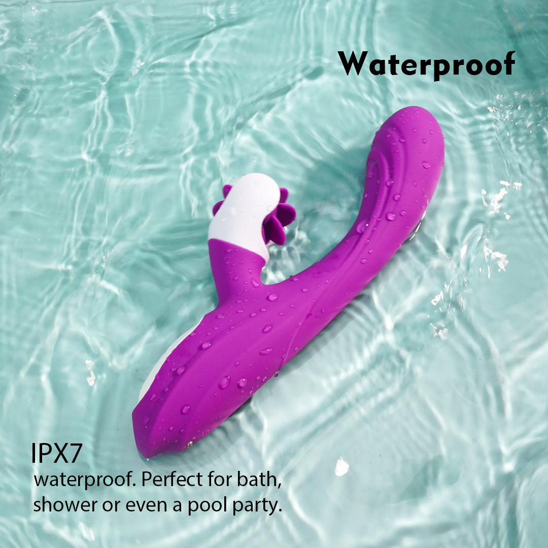 Sensation Rechargeable Silicone Rotating Rabbit Vibrator