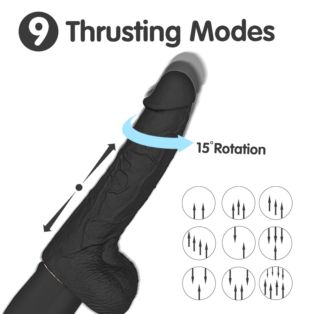 Patton-Rct Suction Cup Heating Remote Control Dildo Vibrator