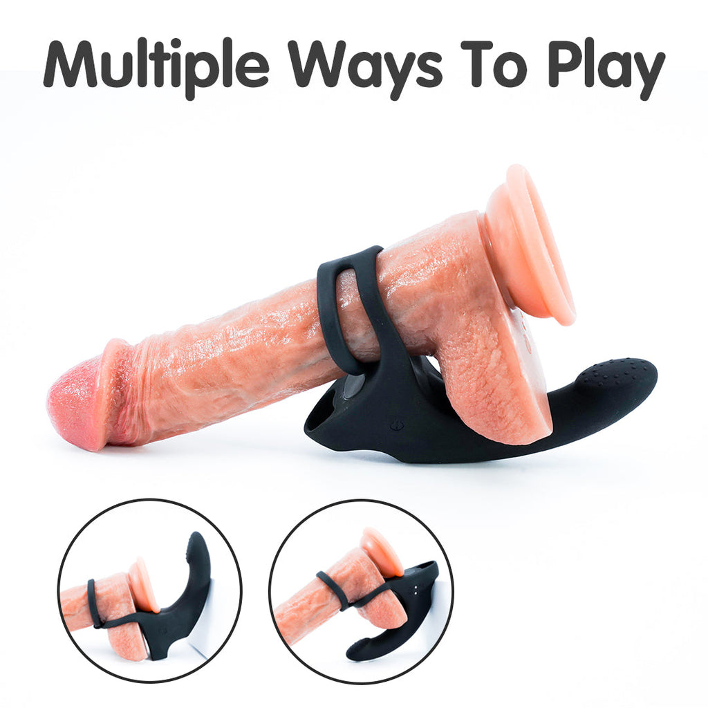 G-Finger Anal Massage Plug And Cock Rings Prostatet Vibration Play