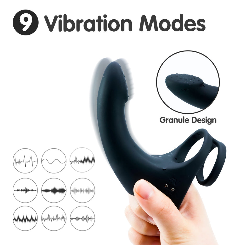 G-Finger Anal Massage Plug And Cock Rings Prostatet Vibration Play