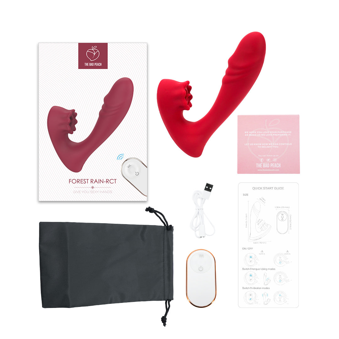 Forest Rain Remote Control Clitoral Licking Vibrator