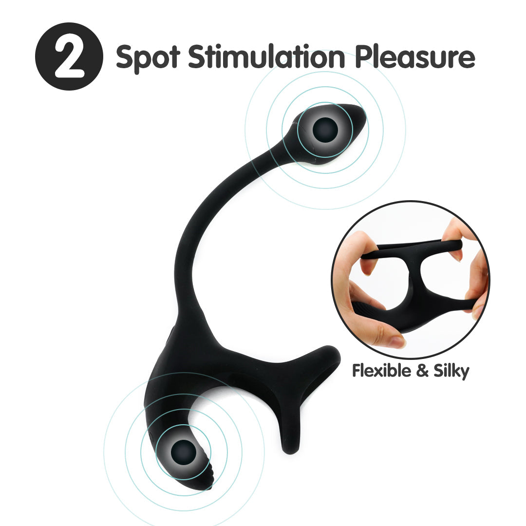 Cradle Of Devil Rechargeable Cock Ring Prostate Vibrating Massager
