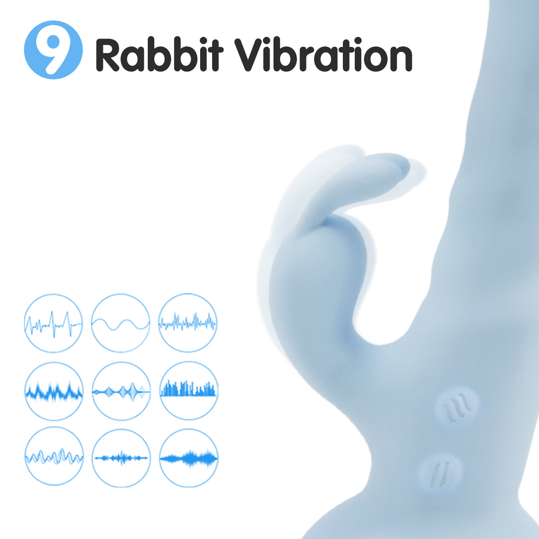 Blue Eyes Thrusting & Twisting Rabbit Dildo Vibrator