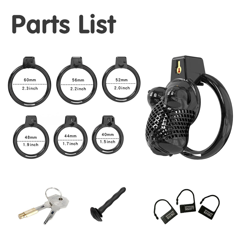 Sex Breasts Chastity Cock Cage Kit