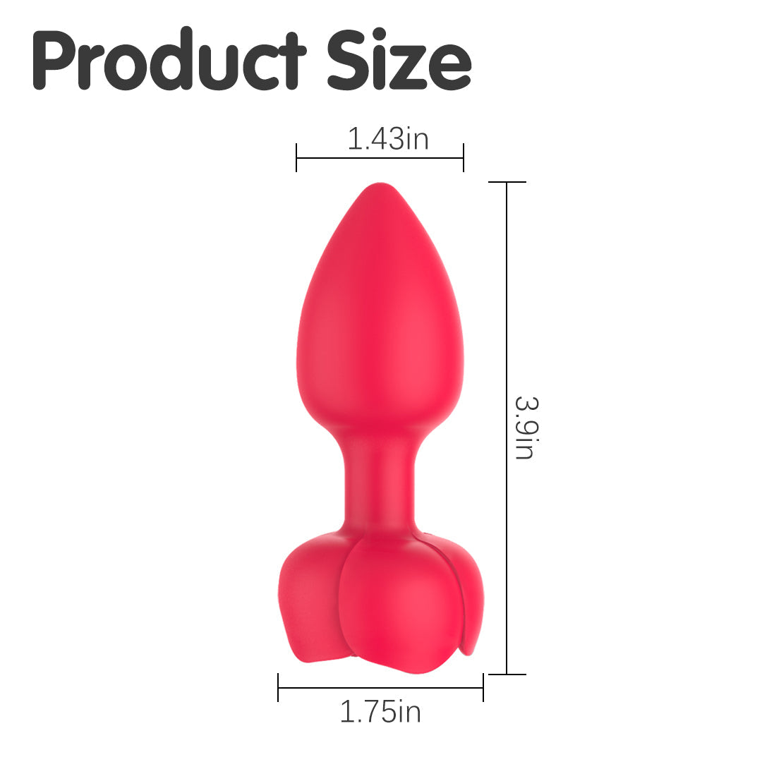 Fire Gem Remote Control Glow Vibrating Butt Plug