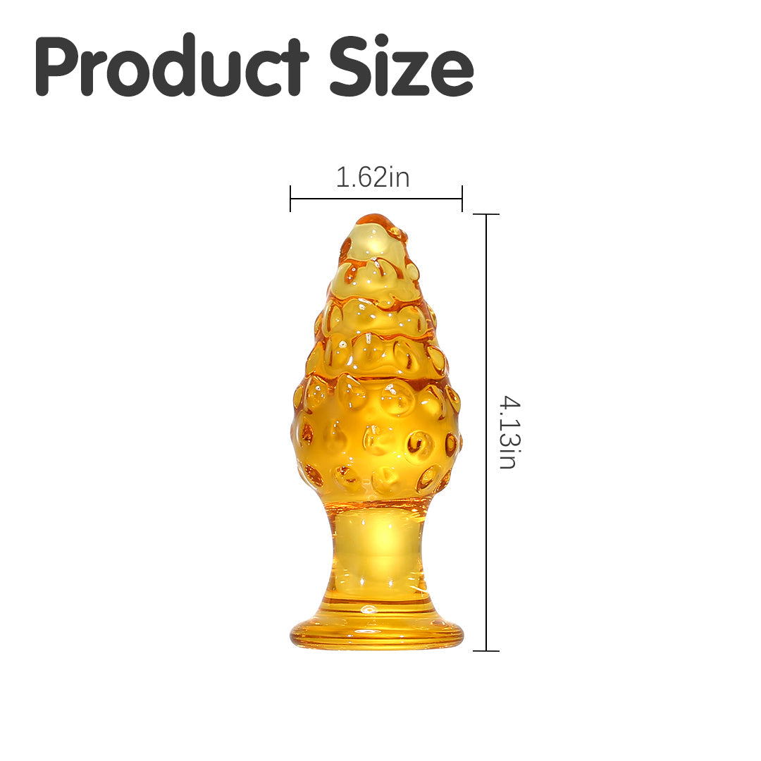 Pinecone Glass Butt Plug 4-Inch
