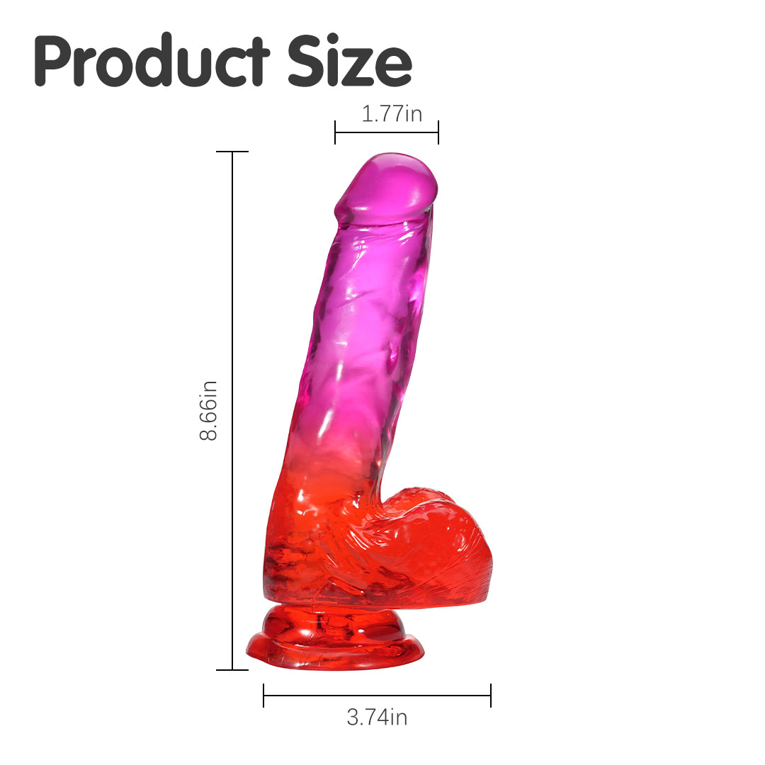 Aura Flame Suction Cup Dildo 8.6-Inch