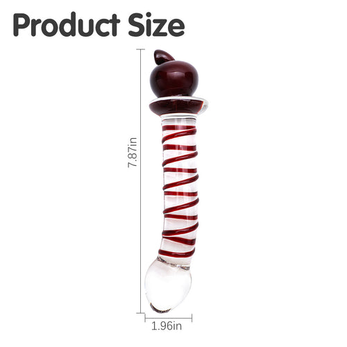 Apple Glass Butt Plug Dildo 7.8-Inch
