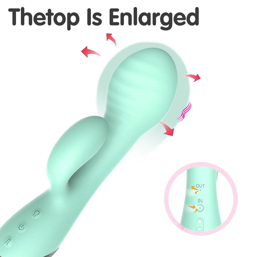Aero Bloom Inflatable Rechargeable G-Spot & Clitoral Rabbit Vibrator
