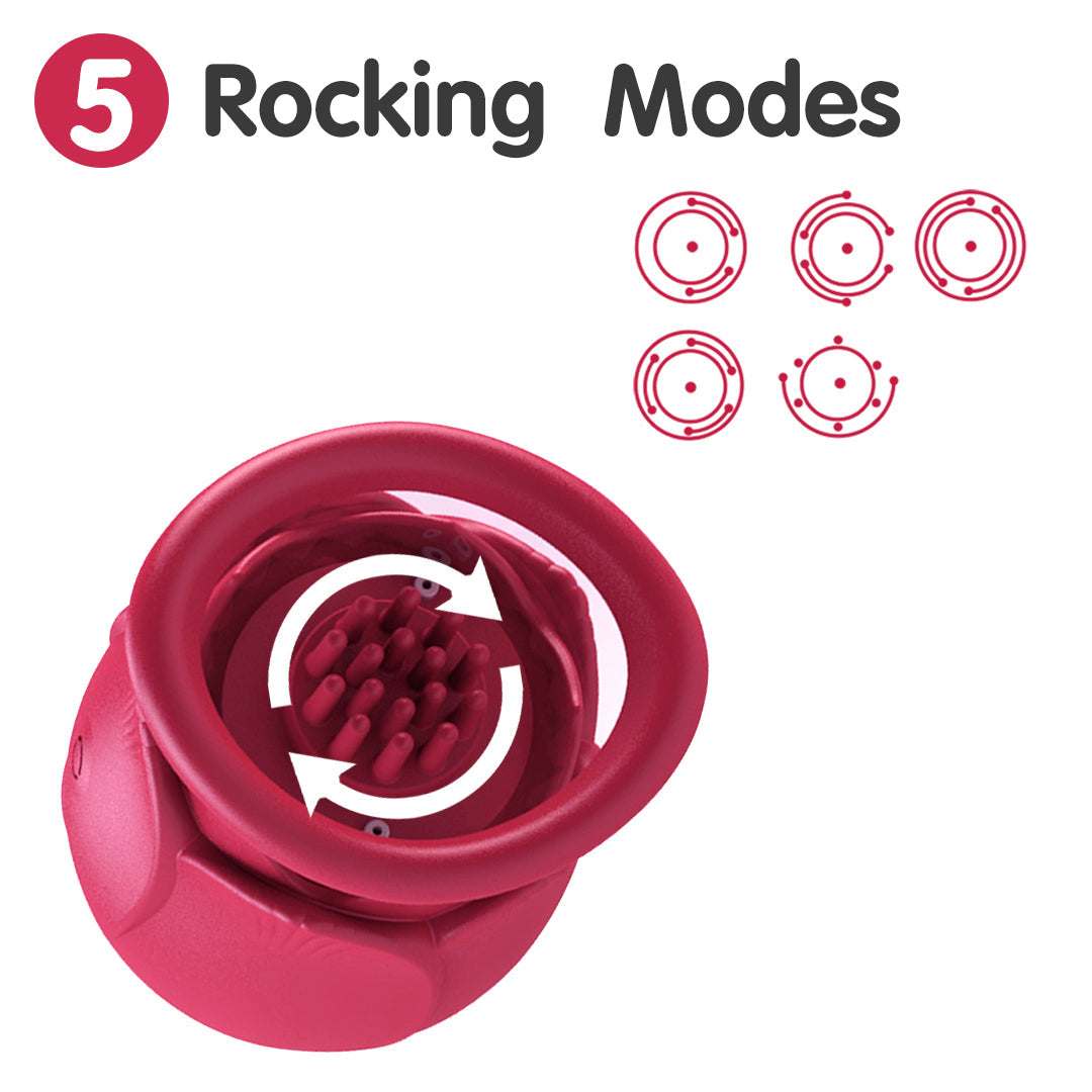 Crimson Bloom Sucking & Rotating Vibrator