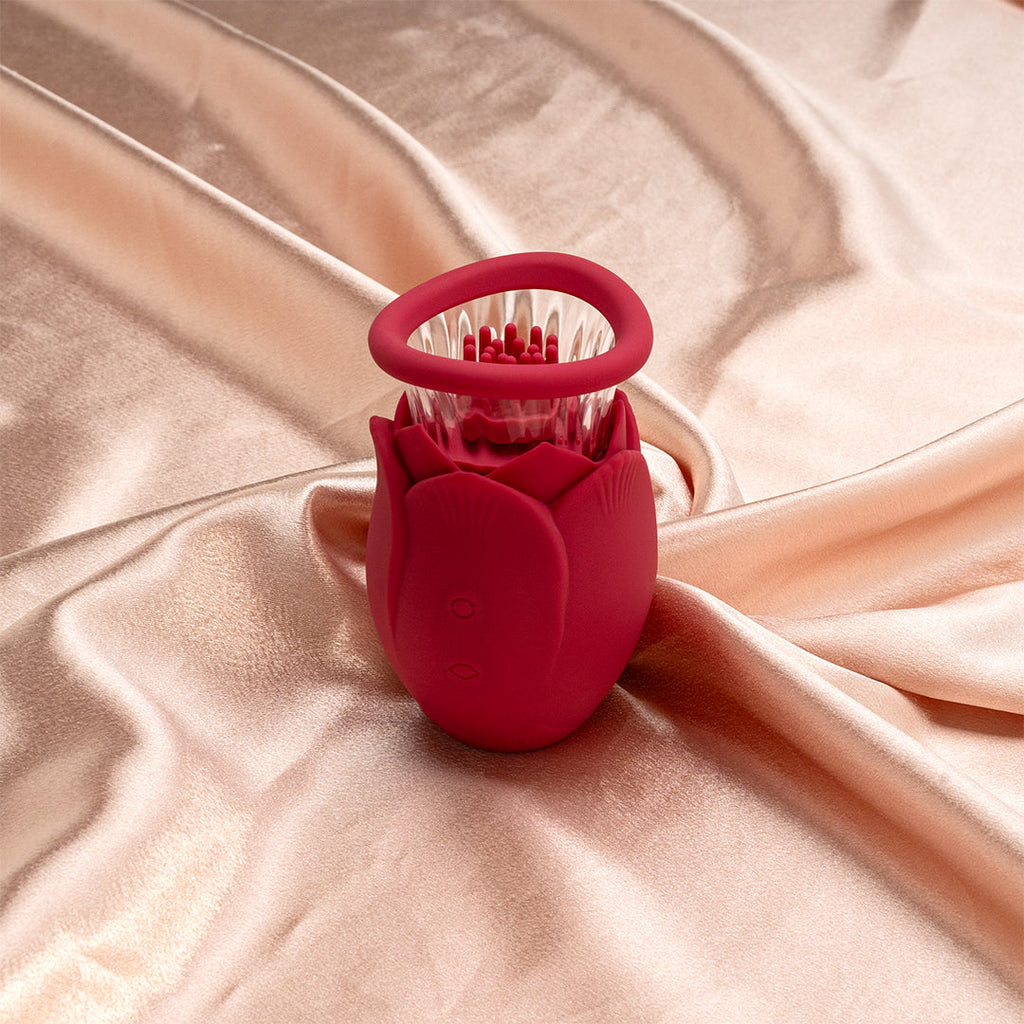 Crimson Bloom Sucking & Rotating Vibrator