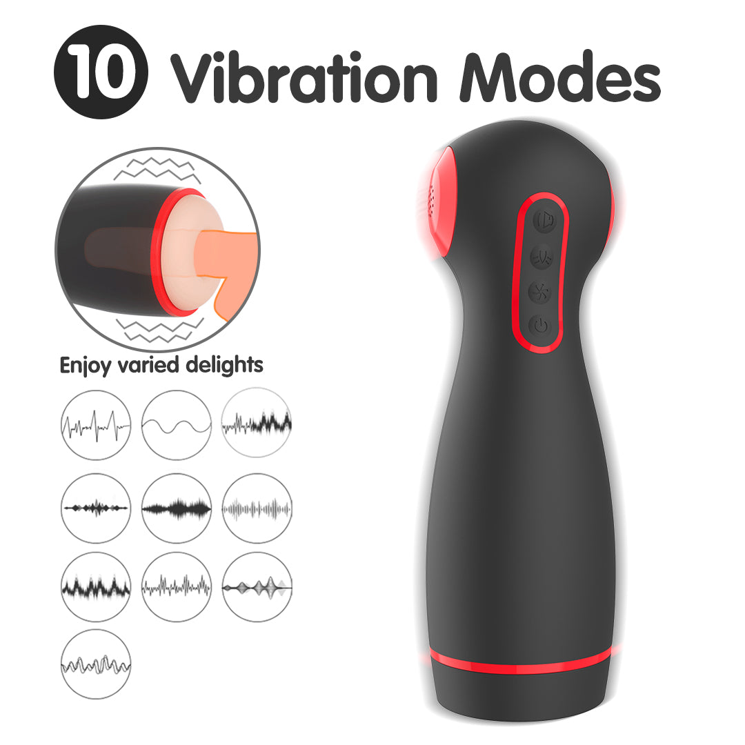Civi Suction Squeeze Vibrating Voice Masturbator