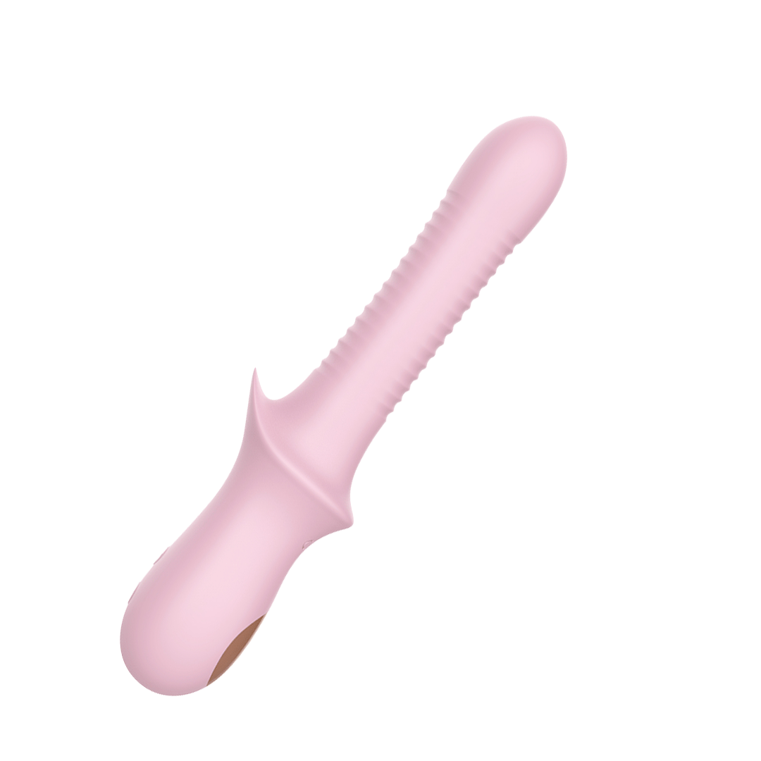 Pink Ripple Wiggle G-Spot Dildo Vibrator