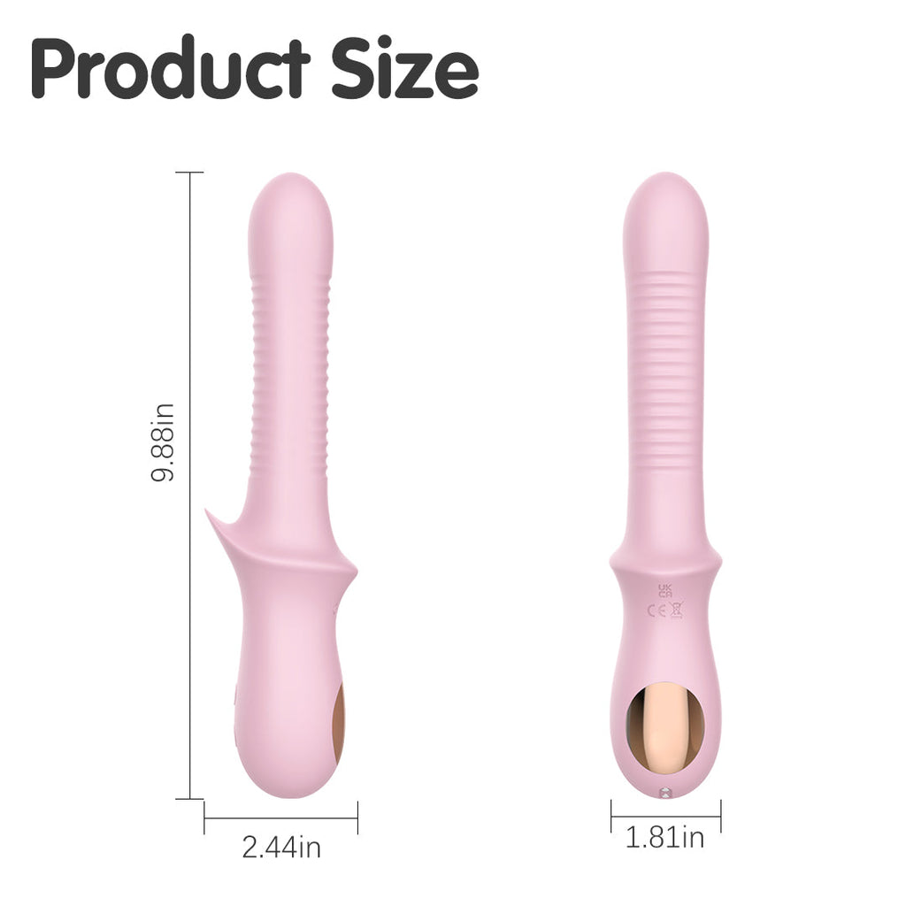 Pink Ripple Wiggle G-Spot Dildo Vibrator