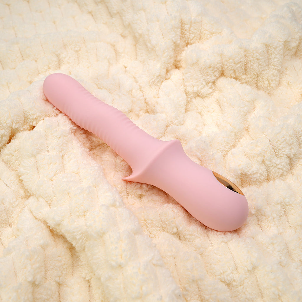 Pink Ripple Wiggle G-Spot Dildo Vibrator