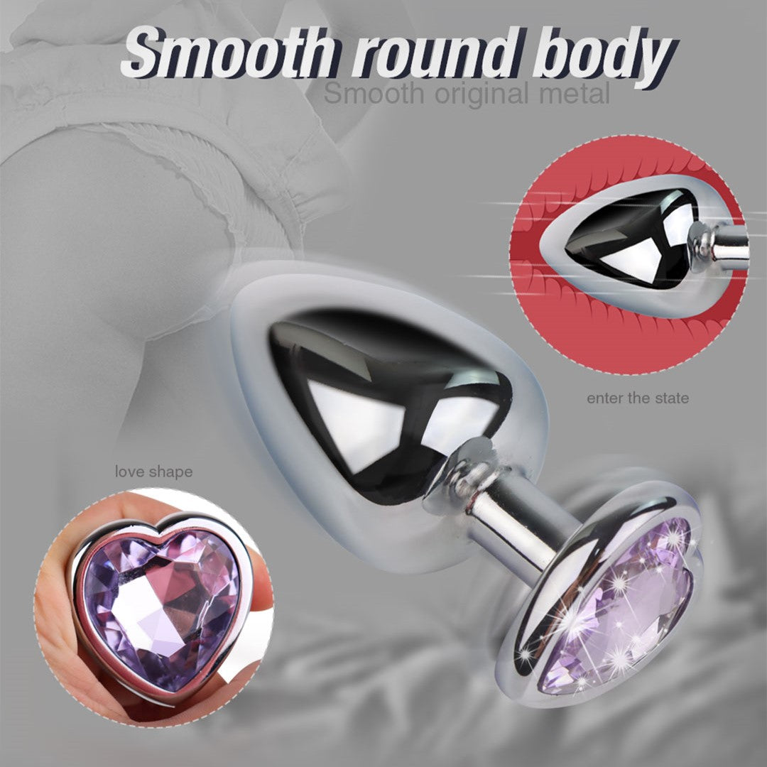 TateA Jewelled Metal Butt Plug Set (3 Piece)