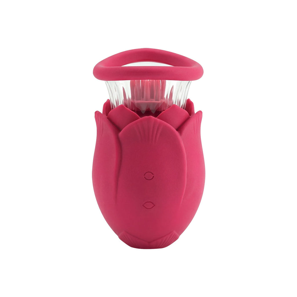 Crimson Bloom Sucking & Rotating Vibrator