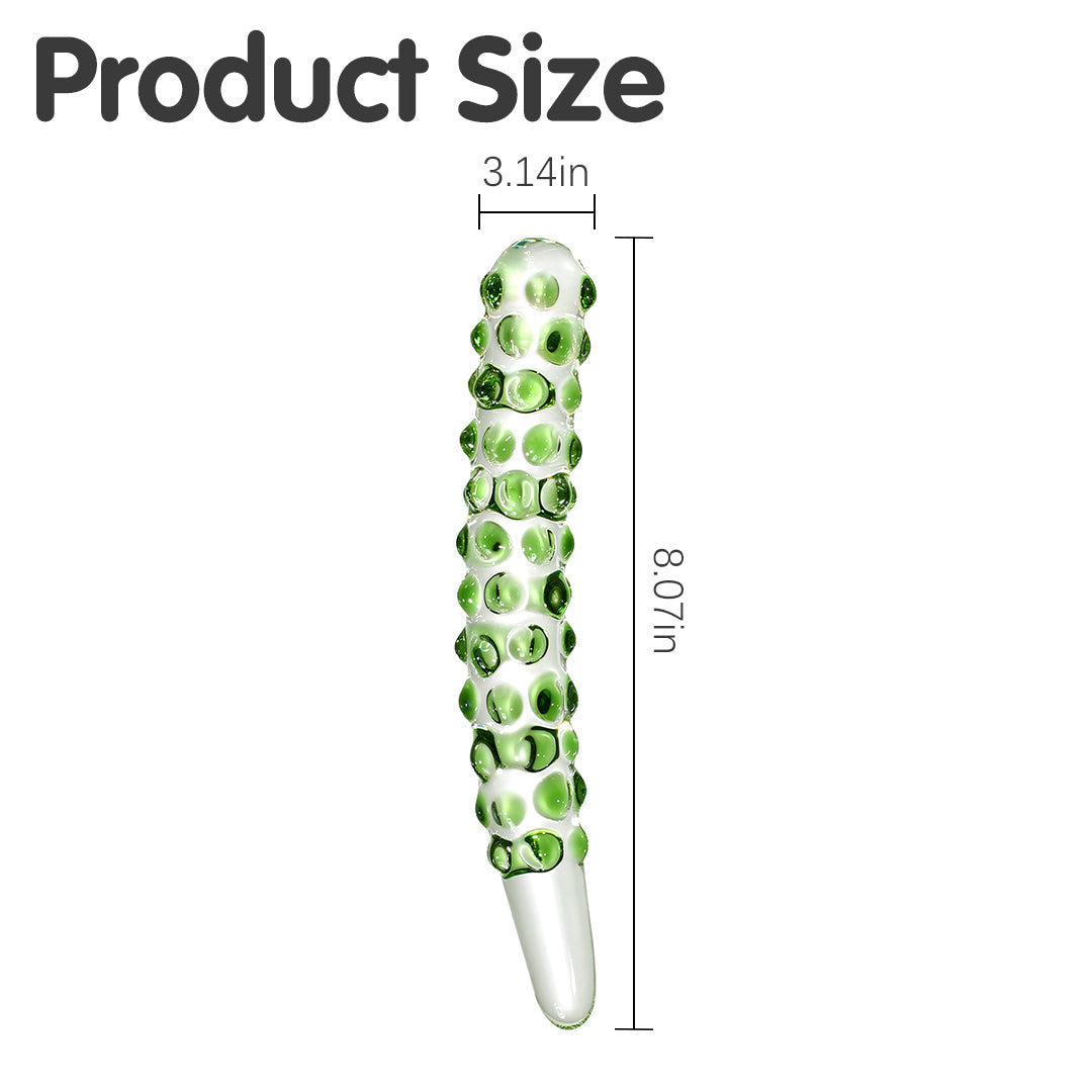 Cucumber Glass Butt Plug Dildo 8-Inch