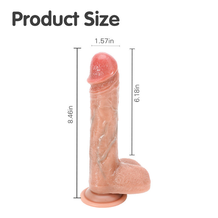 Thrill Master Heat 7 Thrusting & 10 Vibrating Dildo Vibrator 8.4-Inch