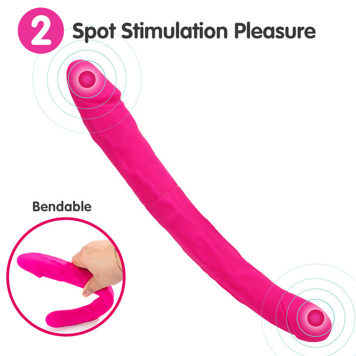 King 3 Double-Ended Vibrating Dildo 12-Inch