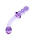 Crystal Bliss Amethyst Glass Dildo Aanal Beads 7-Inch